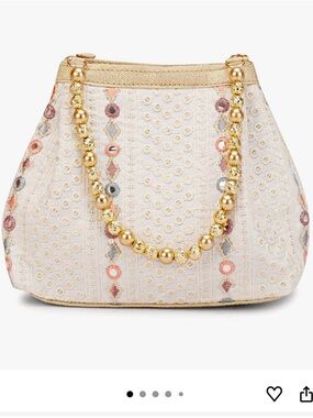 Indian Ethnic Potli Handbag, Embroidered Evening Bag